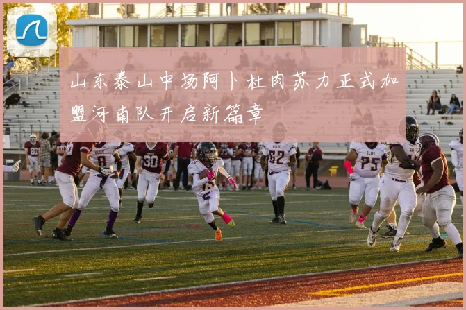 山东泰山中场阿卜杜肉苏力正式加盟河南队开启新篇章